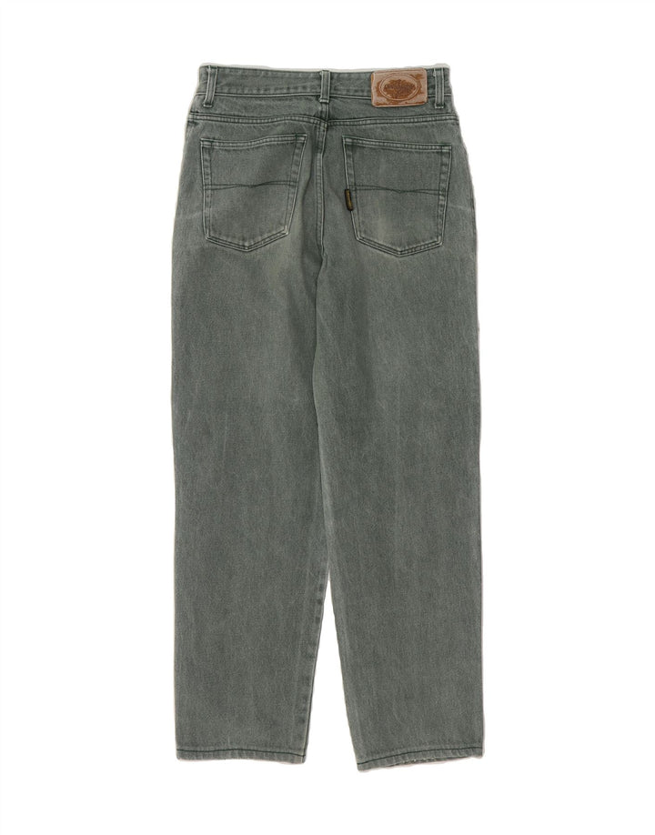TRUSSARDI Womens Tapered Jeans W34 L30 Green Cotton Vintage Trussardi and Second-Hand Trussardi from Messina Hembry 