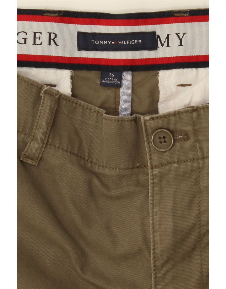 Shorts cargo masculino Tommy Hilfiger W36 grande algodão cáqui