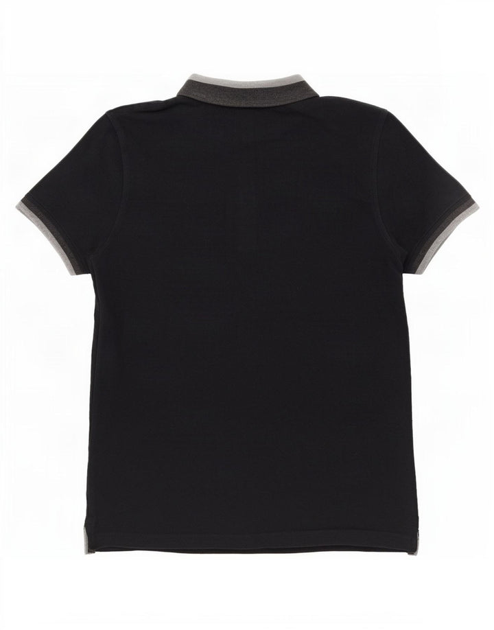 Camisa polo masculina Lyle & Scott médio preto colorblock algodão