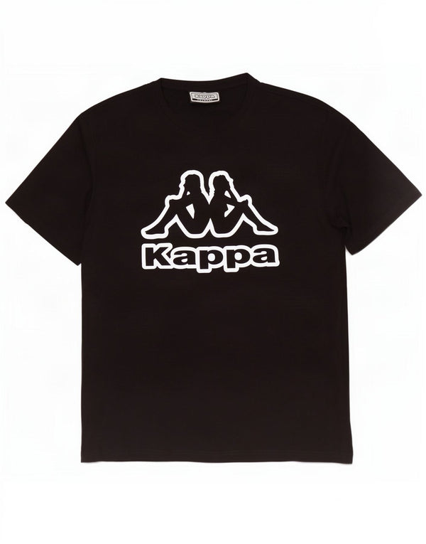 Camiseta gráfica masculina Kappa Top 2XL algodão preto