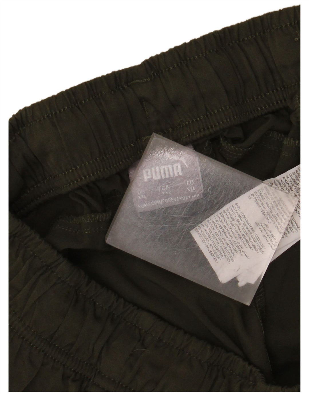 Shorts esportivos masculinos Puma 2XL poliéster cáqui