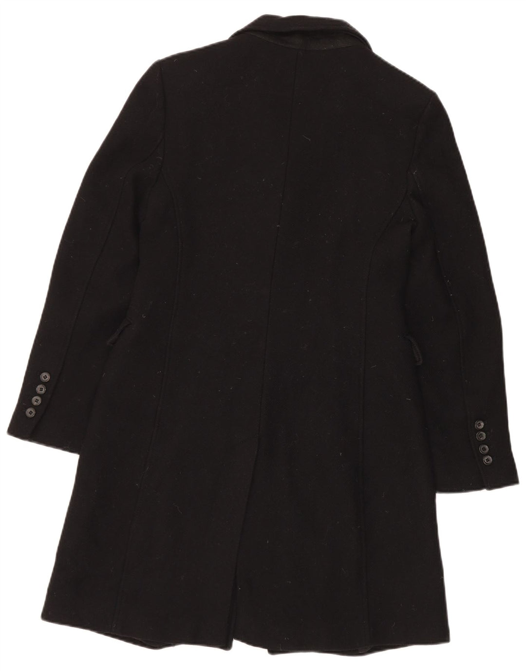 Sobretudo feminino Zara UK 10 pequeno lã preta