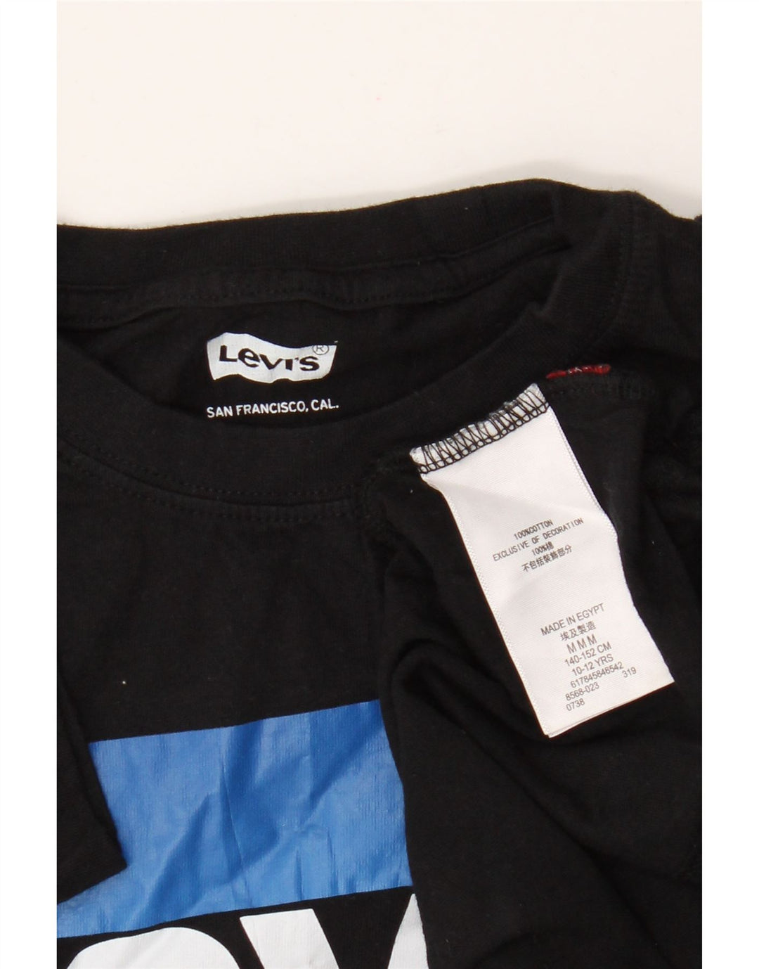 Camiseta Levi's Boys Graphic 10-11 Anos Médio Algodão Preto