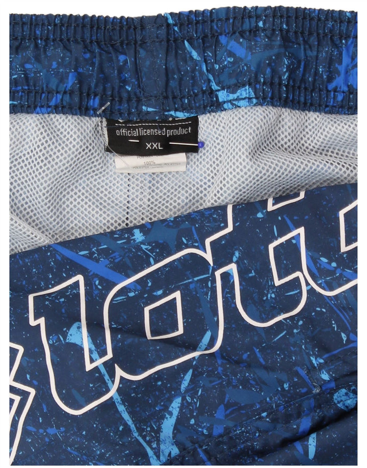 Lotto Mens Graphic Natação Shorts 2XL Poliéster Geométrico Azul Marinho