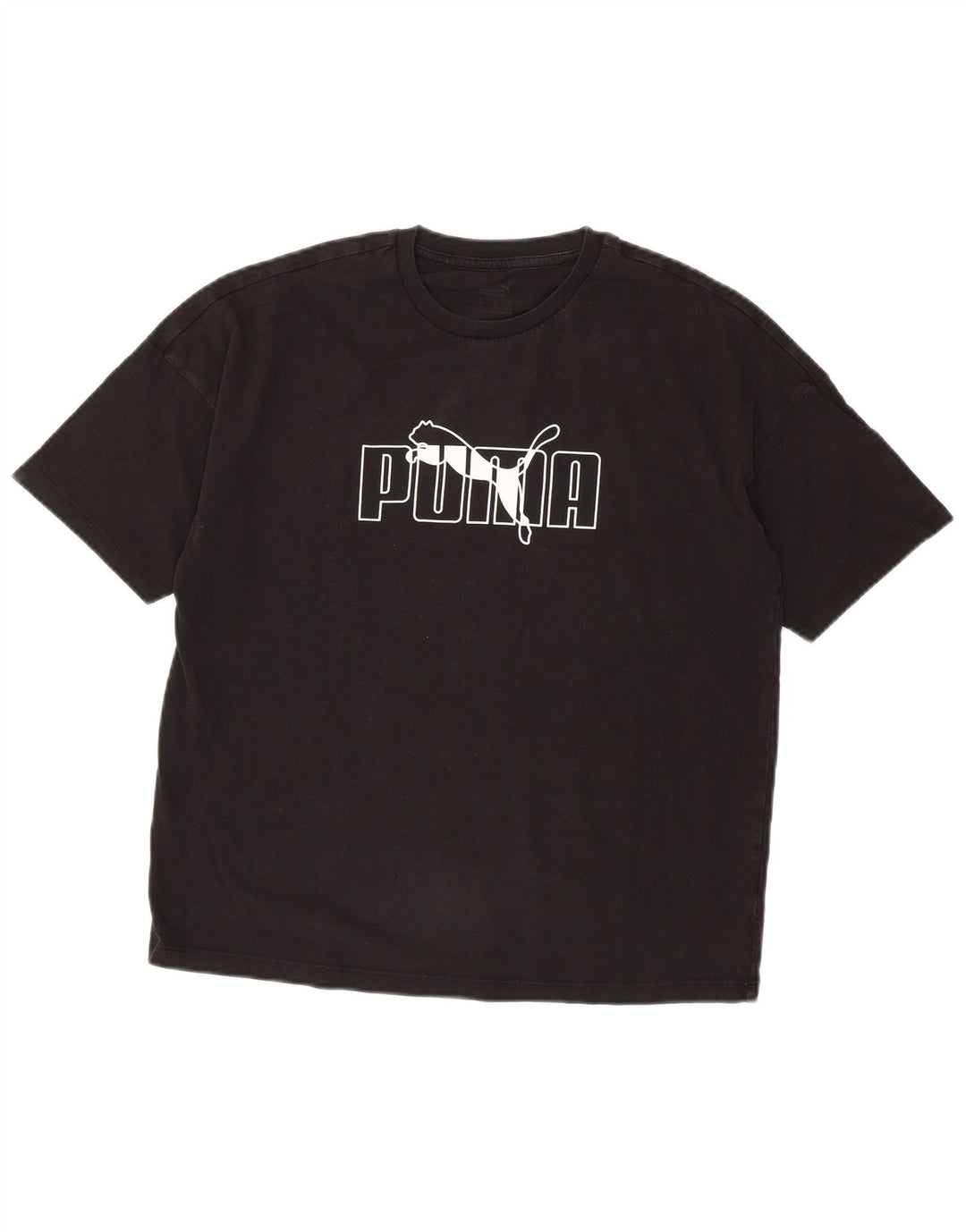 Puma Camiseta Feminina Graphic Top UK 14 Médio Preto