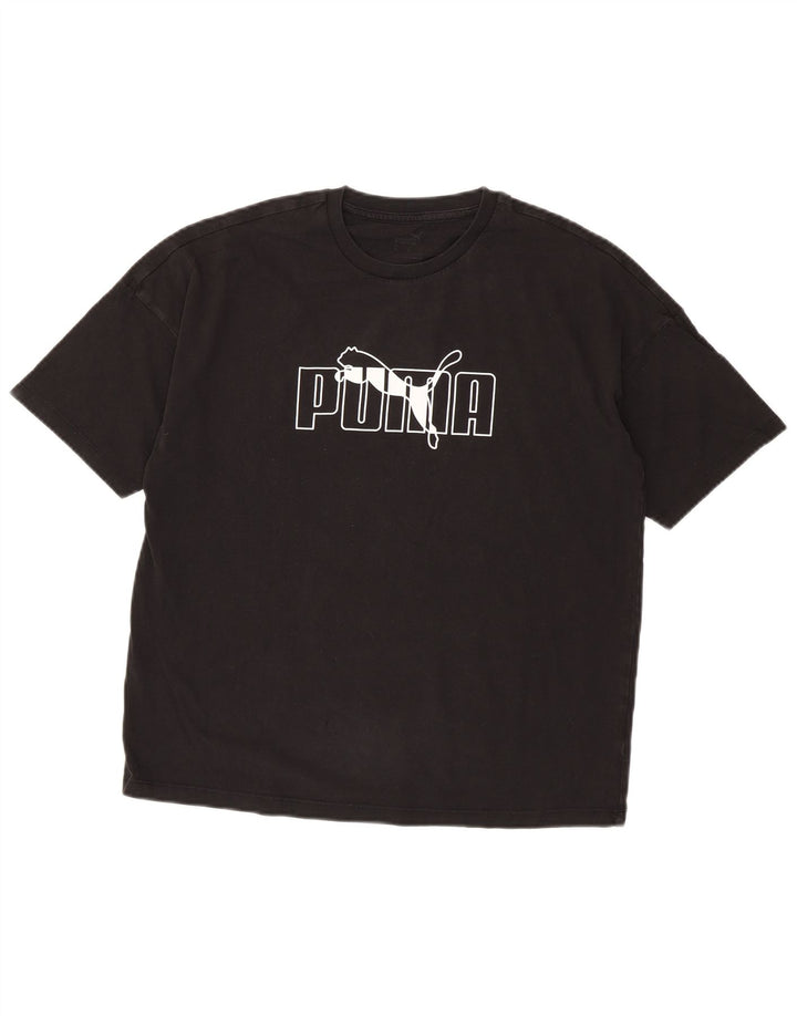 Puma Camiseta Feminina Graphic Top UK 14 Médio Preto