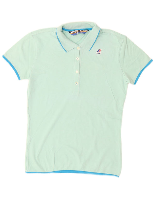 K-Way Girls Polo Shirt 6-7 Years Turquoise Cotton