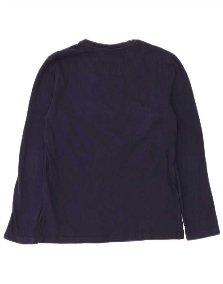 LYLE & SCOTT Camiseta masculina manga comprida 12-13 anos algodão azul marinho