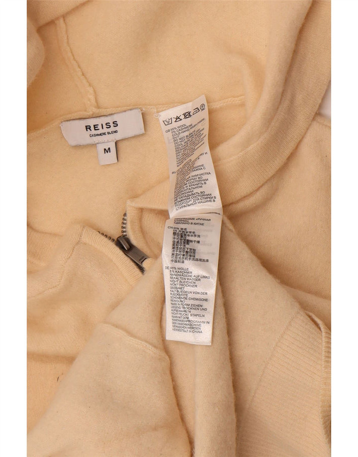 Suéter feminino Reiss Crop Cardigan UK 12 médio off white lã