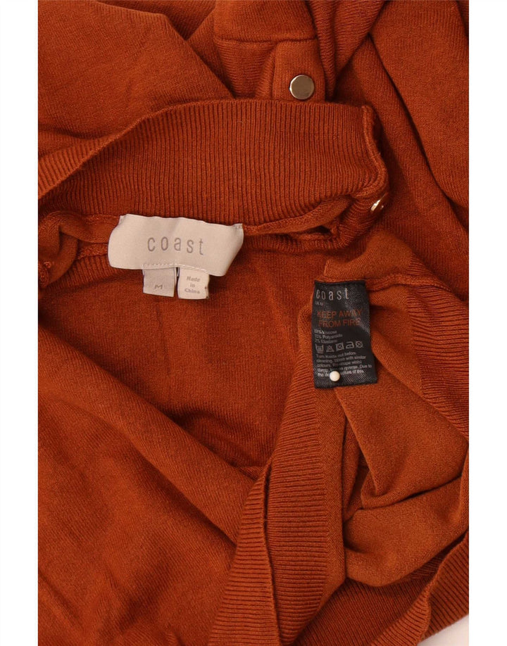 Suéter feminino Coast com gola tartaruga Reino Unido 12 viscose marrom médio