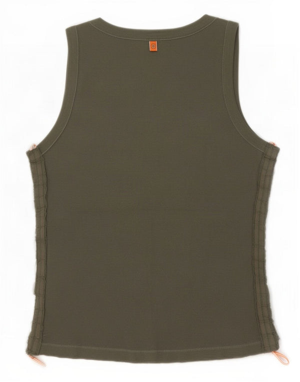 Colete feminino Hugo Boss Top UK 12 médio cáqui