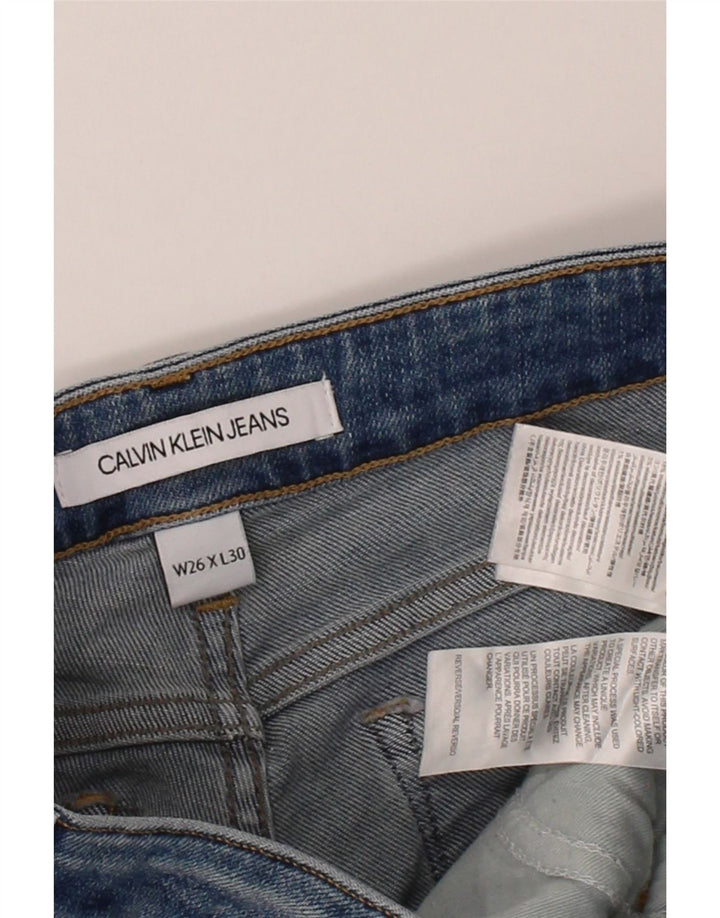 Calça jeans feminina CALVIN KLEIN W26 L30 azul algodão