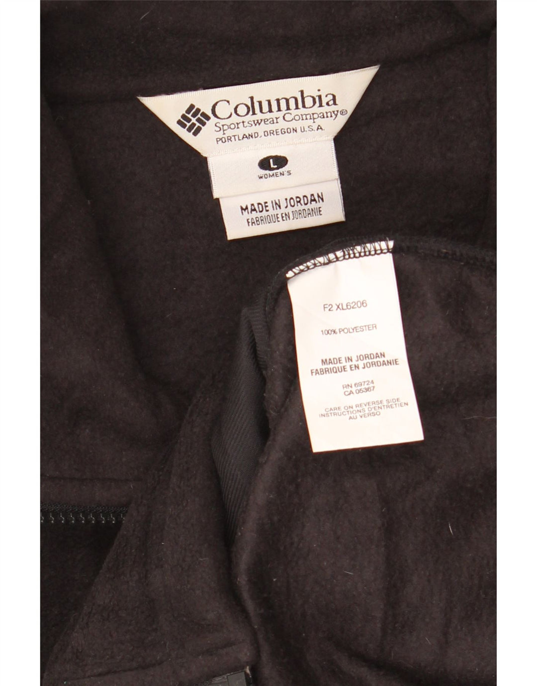 Colete de lã feminino COLUMBIA UK 16 grande poliéster preto