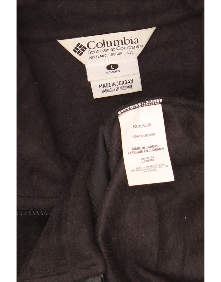 Colete de lã feminino COLUMBIA UK 16 grande poliéster preto