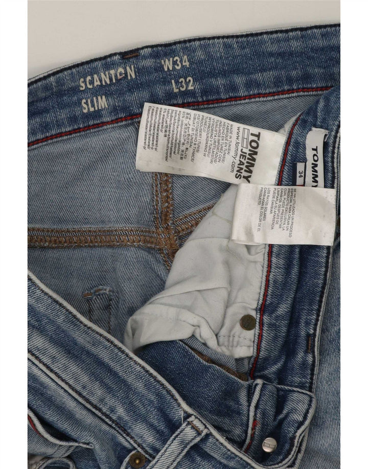 Tommy Hilfiger Masculino Scanton Slim Jeans W34 L32 Azul
