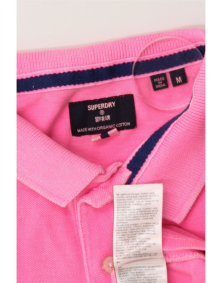 Camisa polo masculina SUPERDRY médio algodão rosa