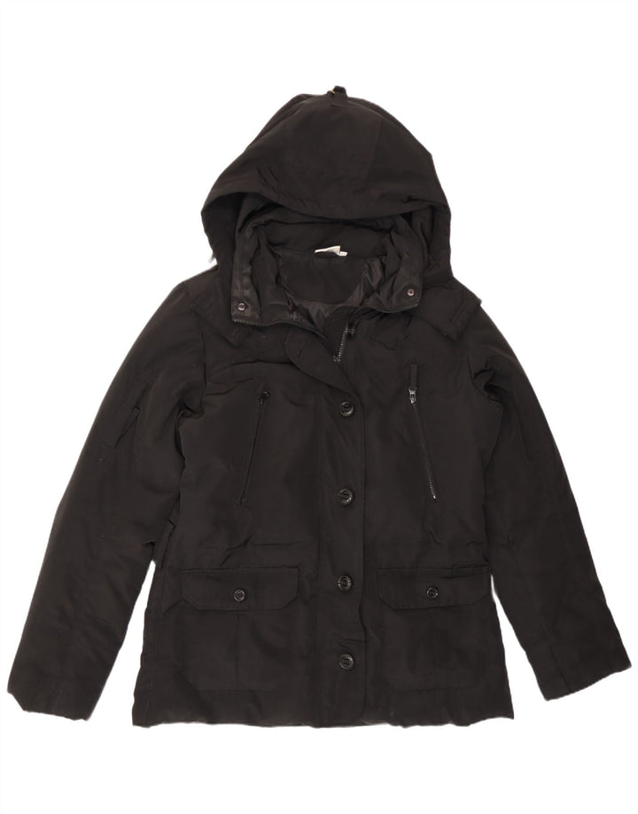 Jaqueta feminina acolchoada com capuz Ellesse UK 18 XL poliéster preto