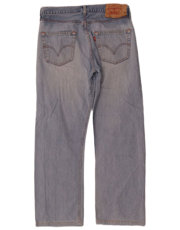 Levi's Masculino 501 Straight Jeans W33 L28 Azul Algodão
