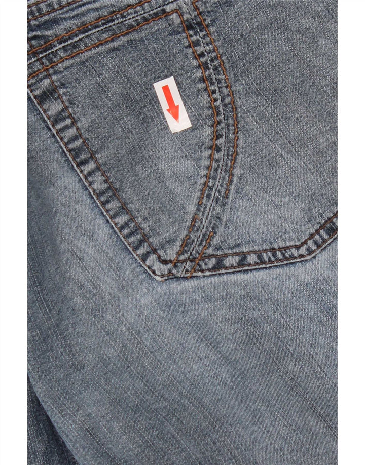 Trussardi Mens Straight Jeans W34 L32 Azul Algodão