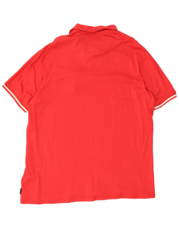 Camisa polo masculina Ted Baker tamanho 5 XL algodão vermelho