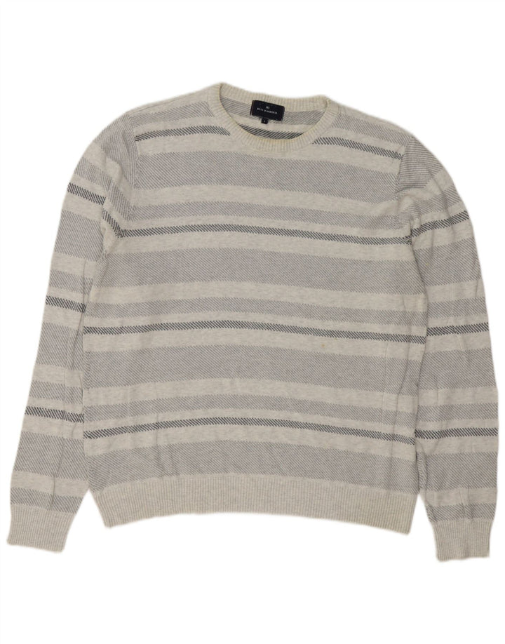 Suéter masculino Marks & Spencer Blue Harbor com gola redonda grande cinza