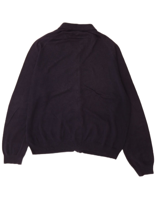 Suéter cardigã masculino Marks & Spencer XL azul marinho algodão