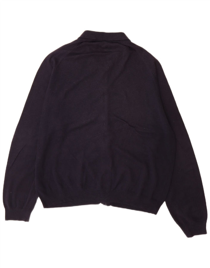 Suéter cardigã masculino Marks & Spencer XL azul marinho algodão