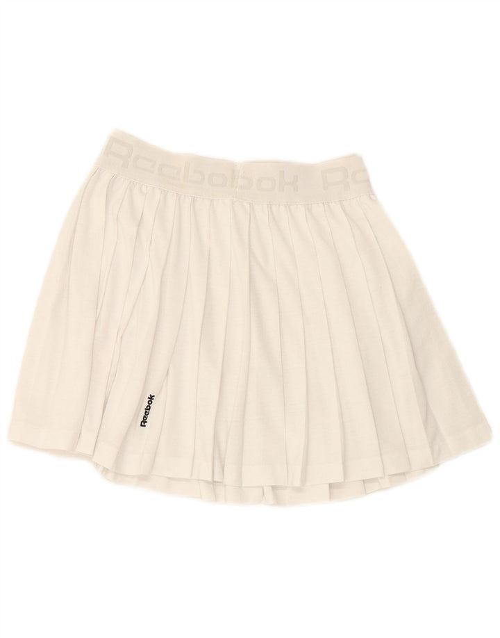 Saia feminina REEBOK para tênis gráfico UK 10 pequena poliéster branco