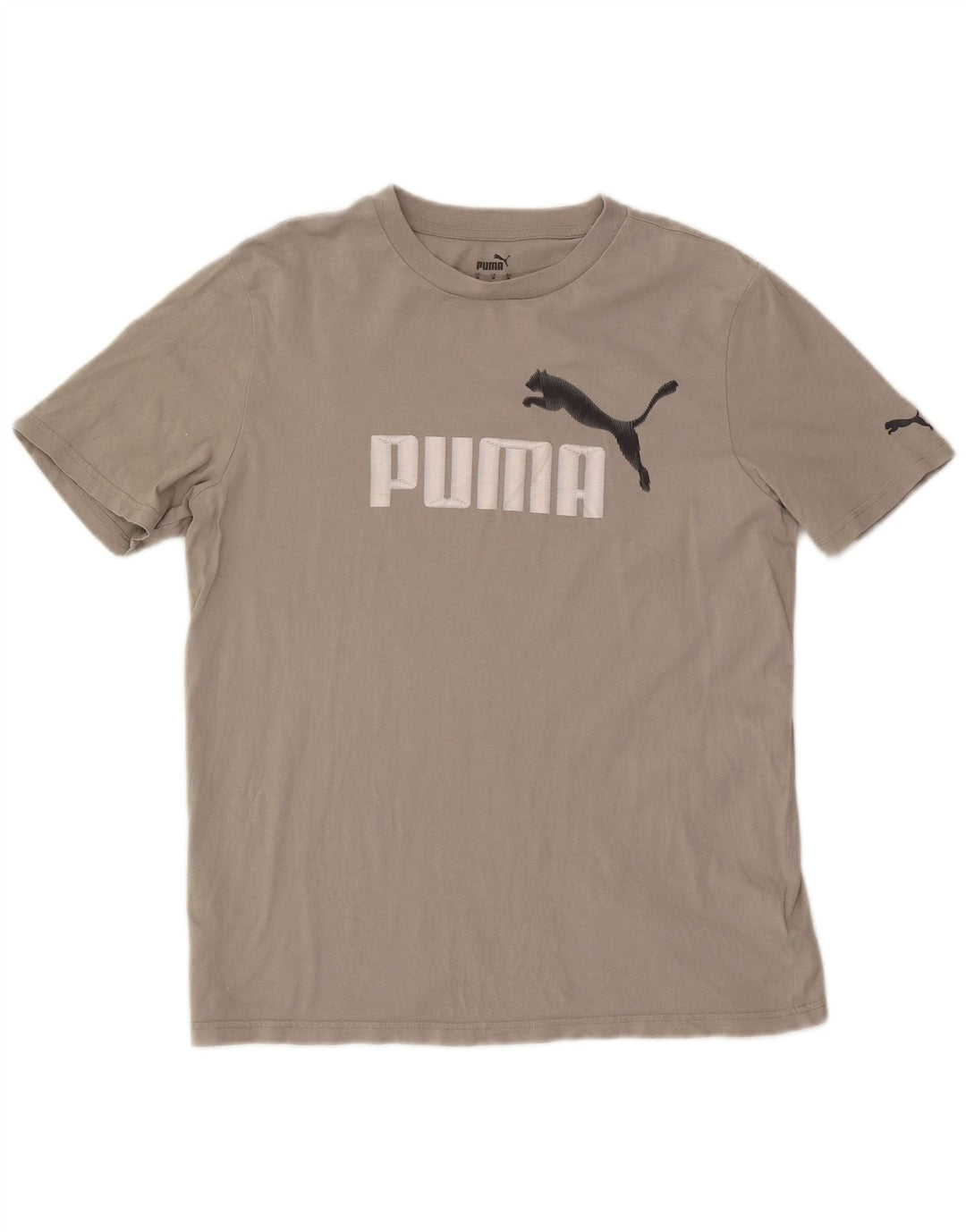 Camiseta masculina Puma Graphic Top cinza médio algodão