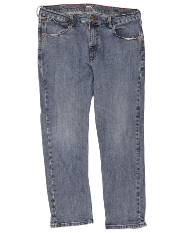 Wrangler Masculino Regular Straight Jeans W36 L30 Azul Algodão