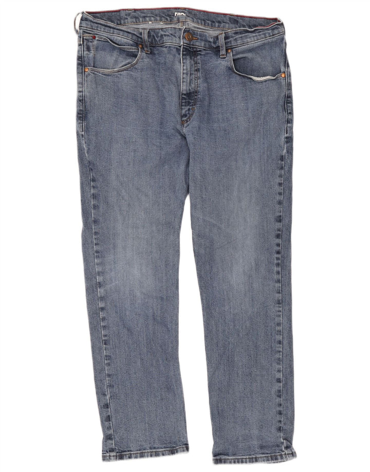 Wrangler Masculino Regular Straight Jeans W36 L30 Azul Algodão