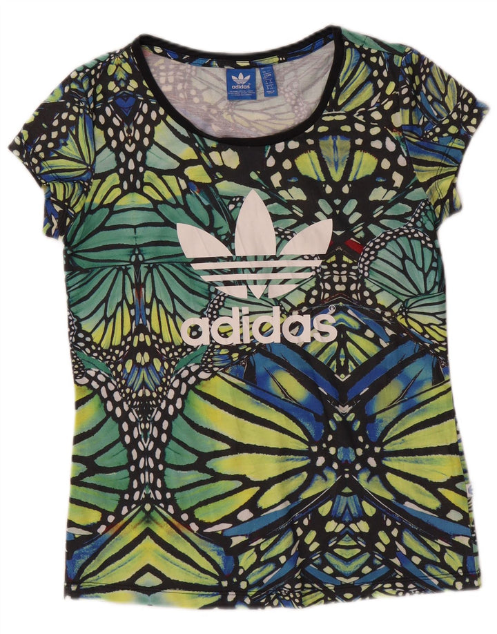 Adidas Camiseta Feminina Graphic Top UK 12 Poliéster Verde Médio