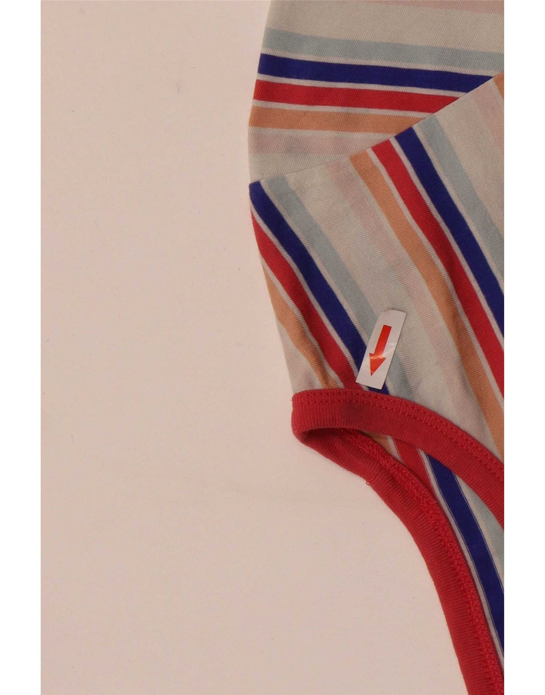 Camiseta feminina Vans UK 14 grande algodão listrado multicolorido