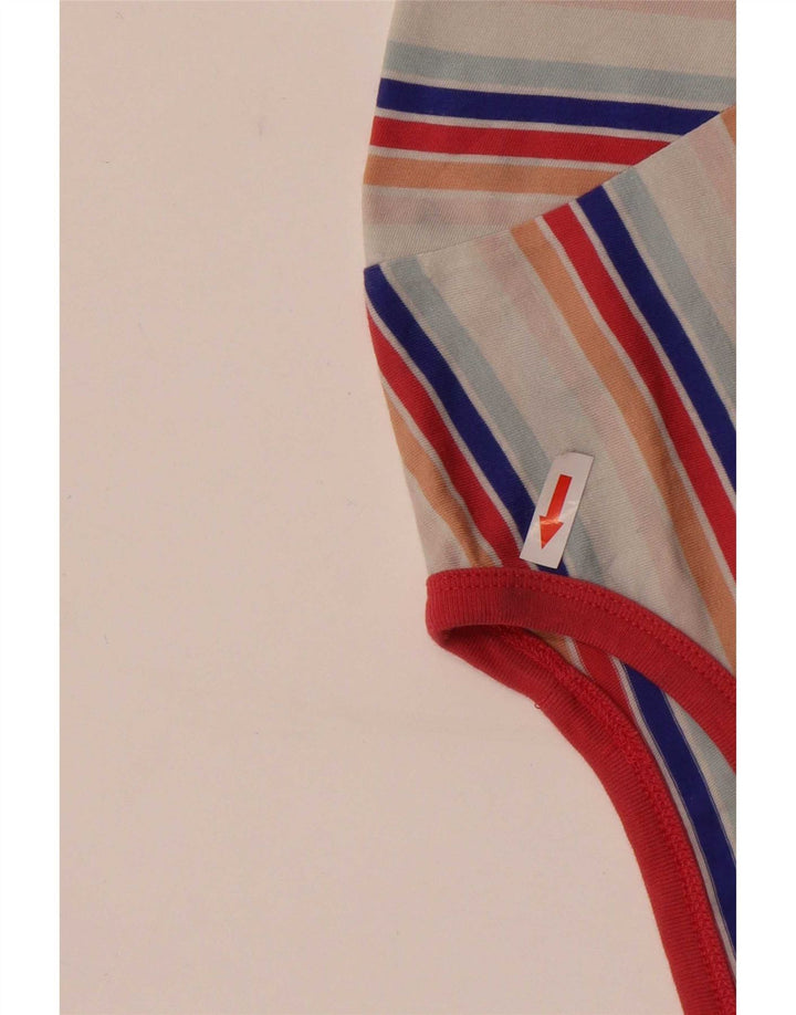 Camiseta feminina Vans UK 14 grande algodão listrado multicolorido