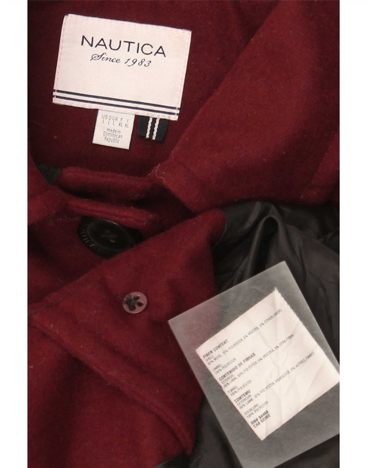 Jaqueta Blazer Feminina Nautica com 4 Botões Reino Unido 16 Grande Lã Borgonha