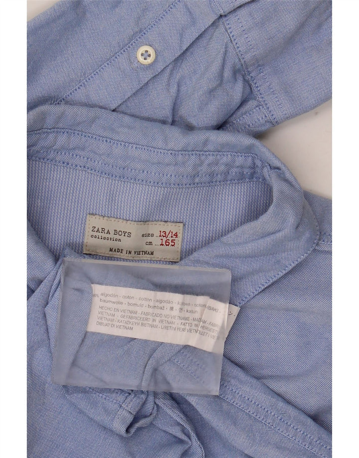 Zara Camisa Menino 13-14 Anos Azul Algodão