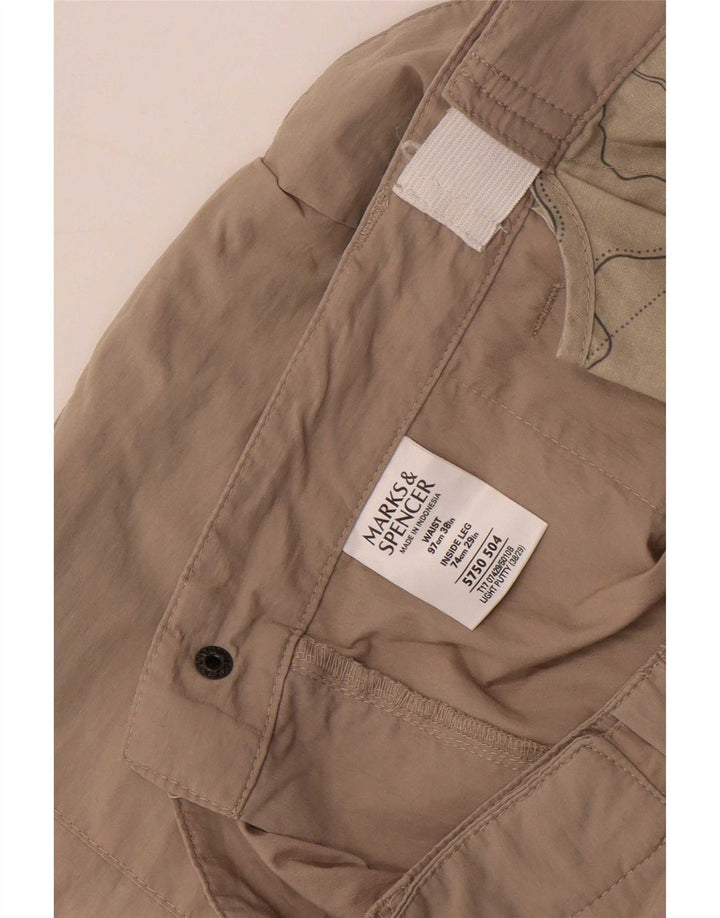 Shorts cargo masculino Marks & Spencer W38 XL algodão bege