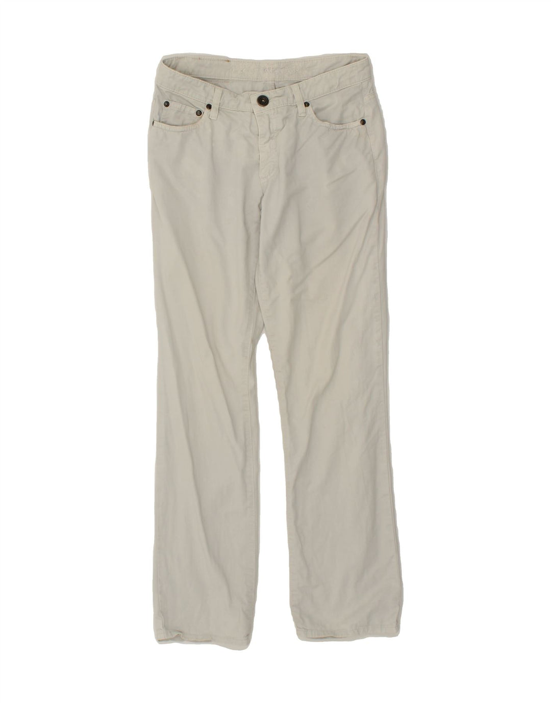 MARLBORO CLASSICS Womens Straight Casual Trousers W27 L29 Off White Cotton Vintage Marlboro Classics and Second-Hand Marlboro Classics from Messina Hembry 