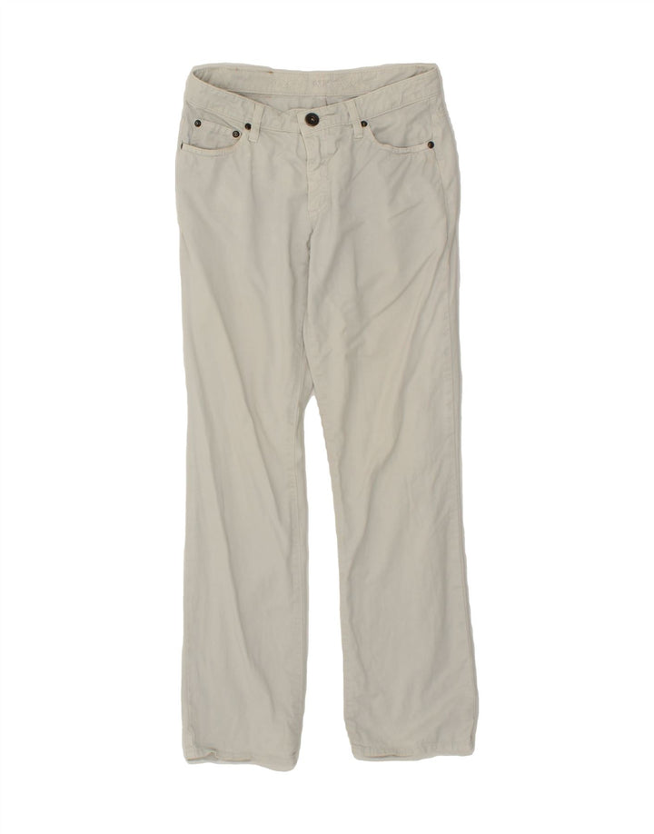 MARLBORO CLASSICS Womens Straight Casual Trousers W27 L29 Off White Cotton Vintage Marlboro Classics and Second-Hand Marlboro Classics from Messina Hembry 