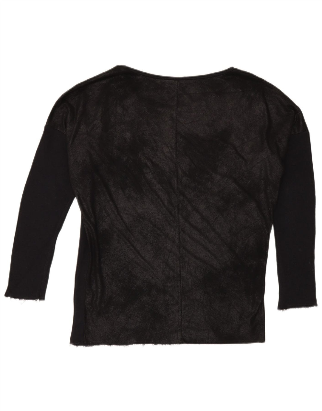 Guess Top feminino oversized manga comprida Reino Unido 10 pequeno preto