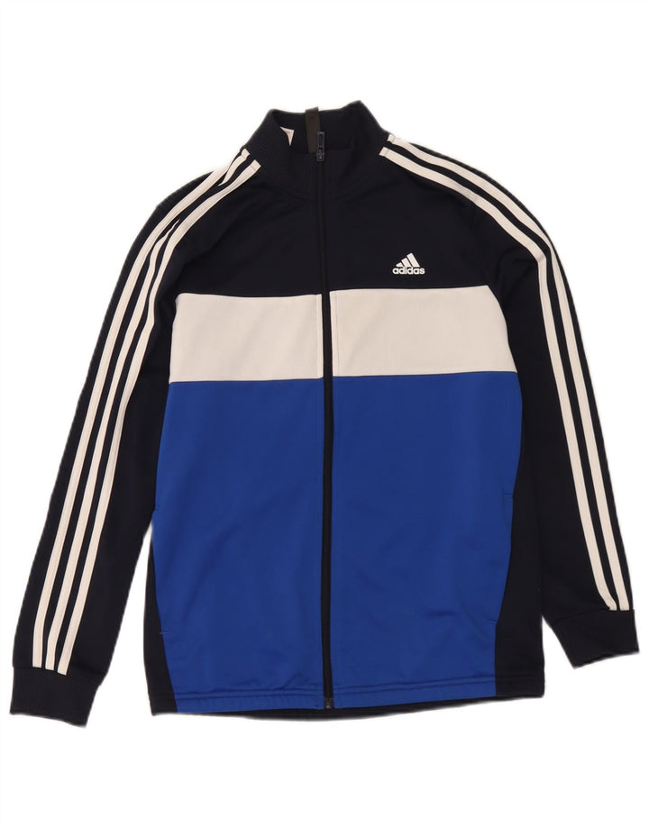 Jaqueta Adidas Meninos Treino Top 13-14 Anos Azul Colorblock Poliéster