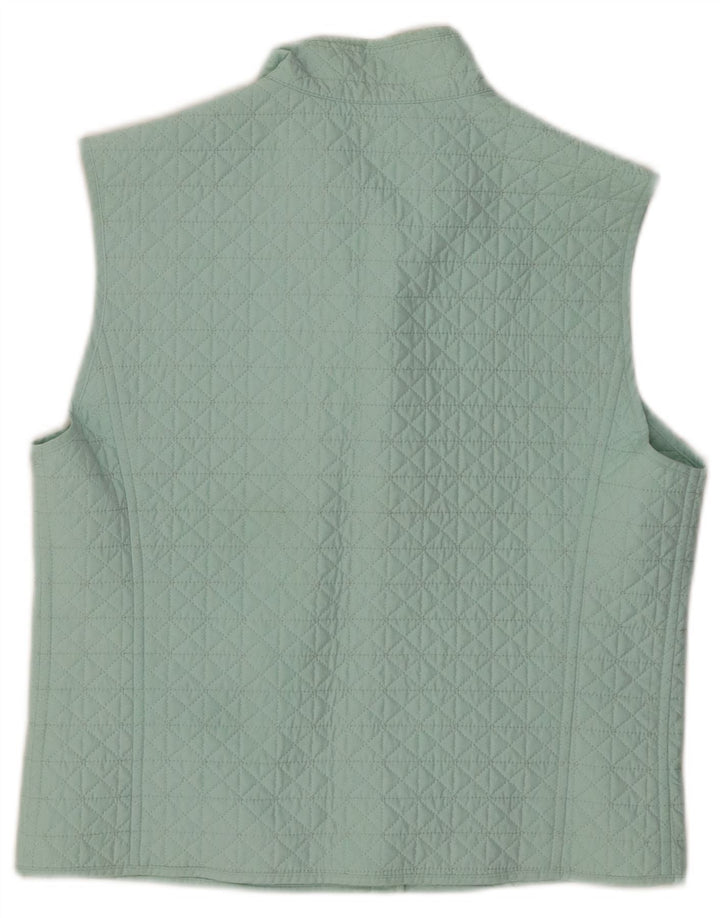 Colete acolchoado feminino Max Mara UK 8 pequeno azul nylon