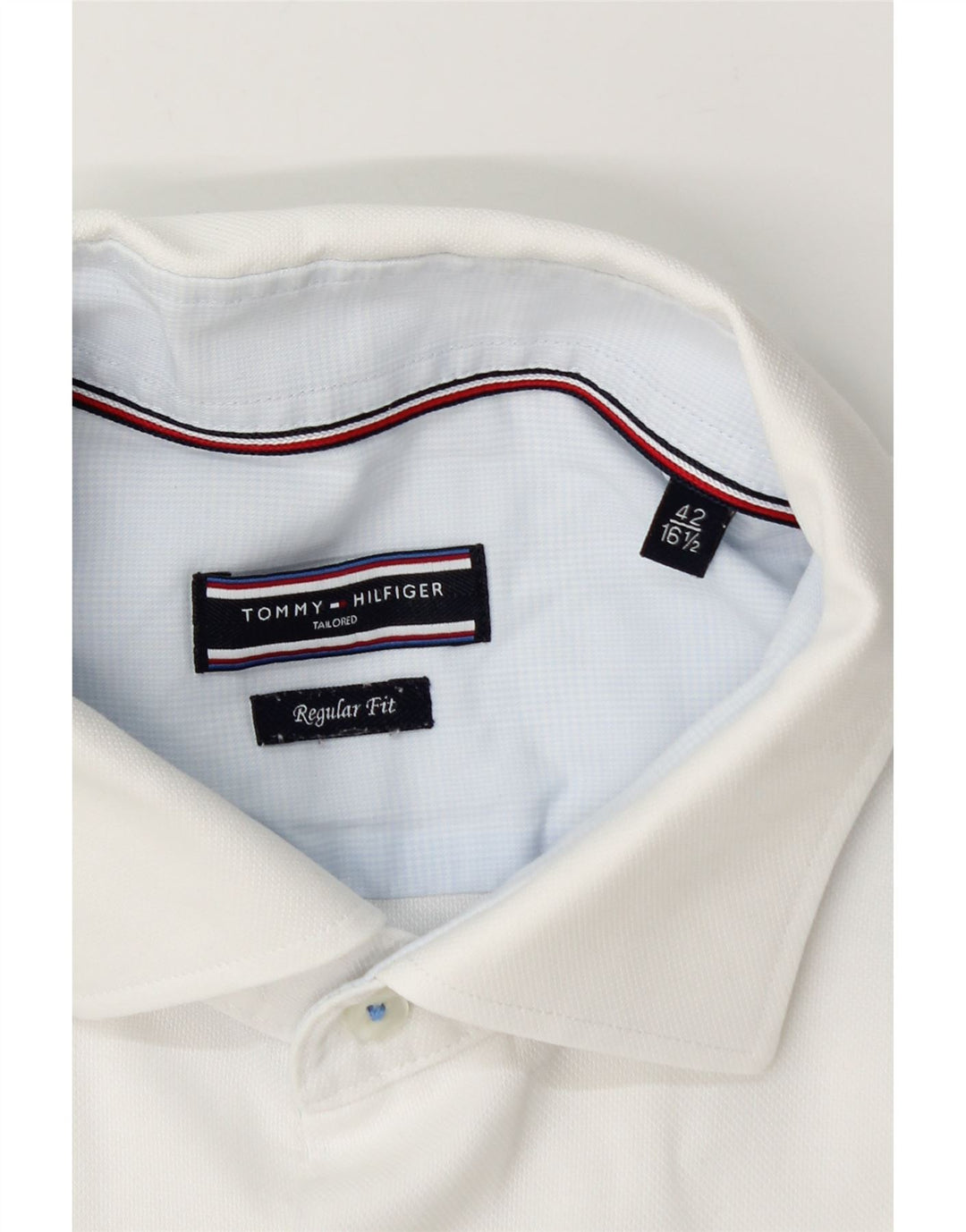 Camisa masculina Tommy Hilfiger Regular Fit tamanho 42 16 1/2 grande branca