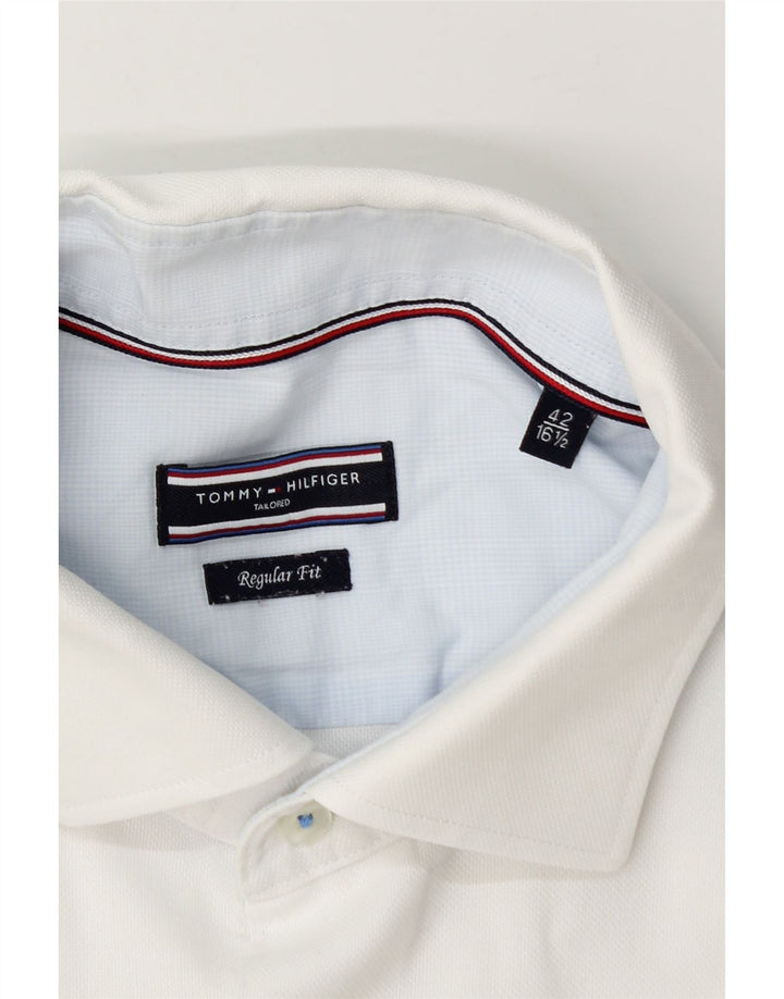 Camisa masculina Tommy Hilfiger Regular Fit tamanho 42 16 1/2 grande branca