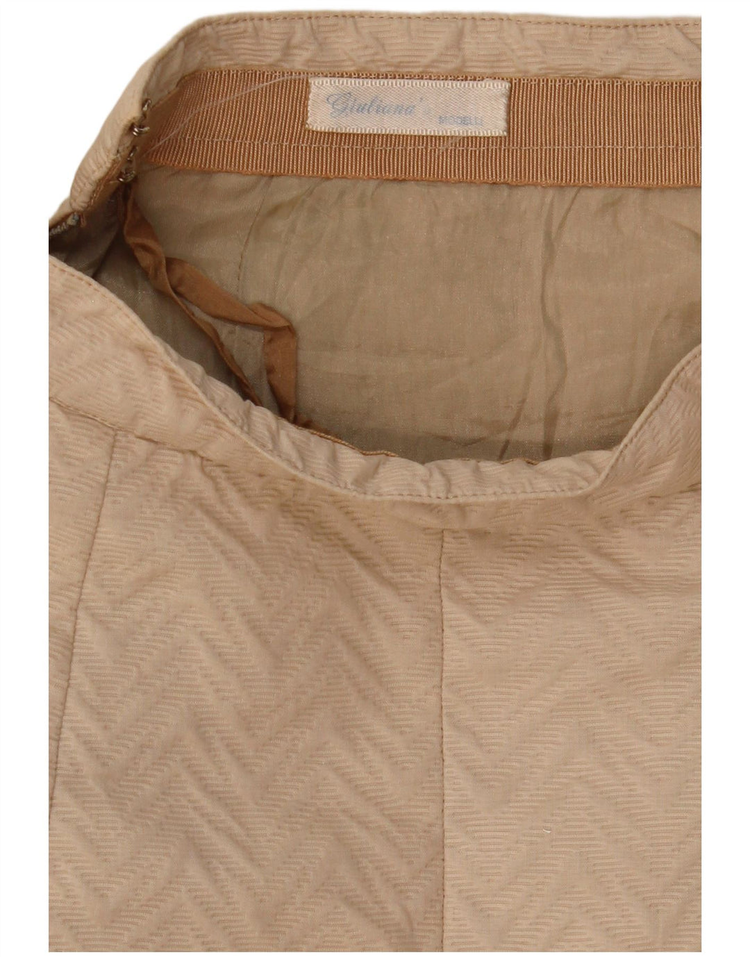 Saia reta feminina VINTAGE W27 pequena Chevron bege