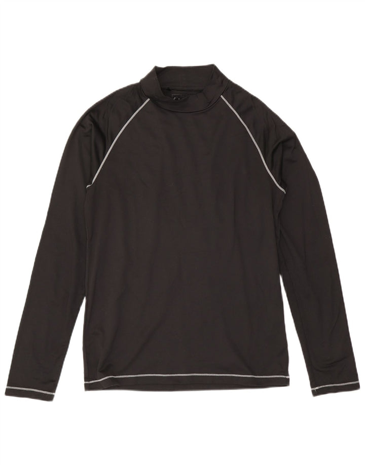Adidas Mens Top Manga Longa Pequeno Esporte Preto Poliéster