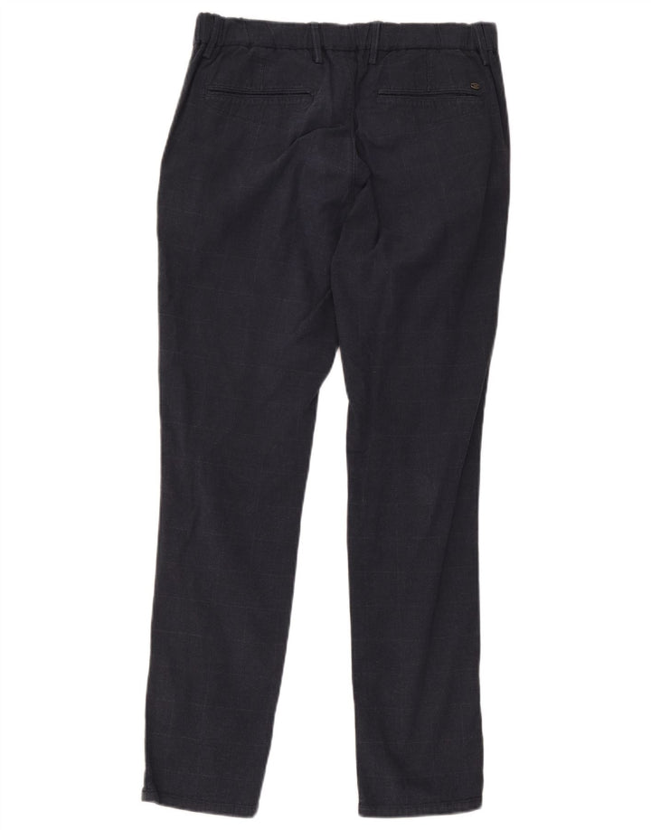 Calça Chino Masculina Massimo Dutti EU 42 Grande W32 L29 Azul Marinho Xadrez