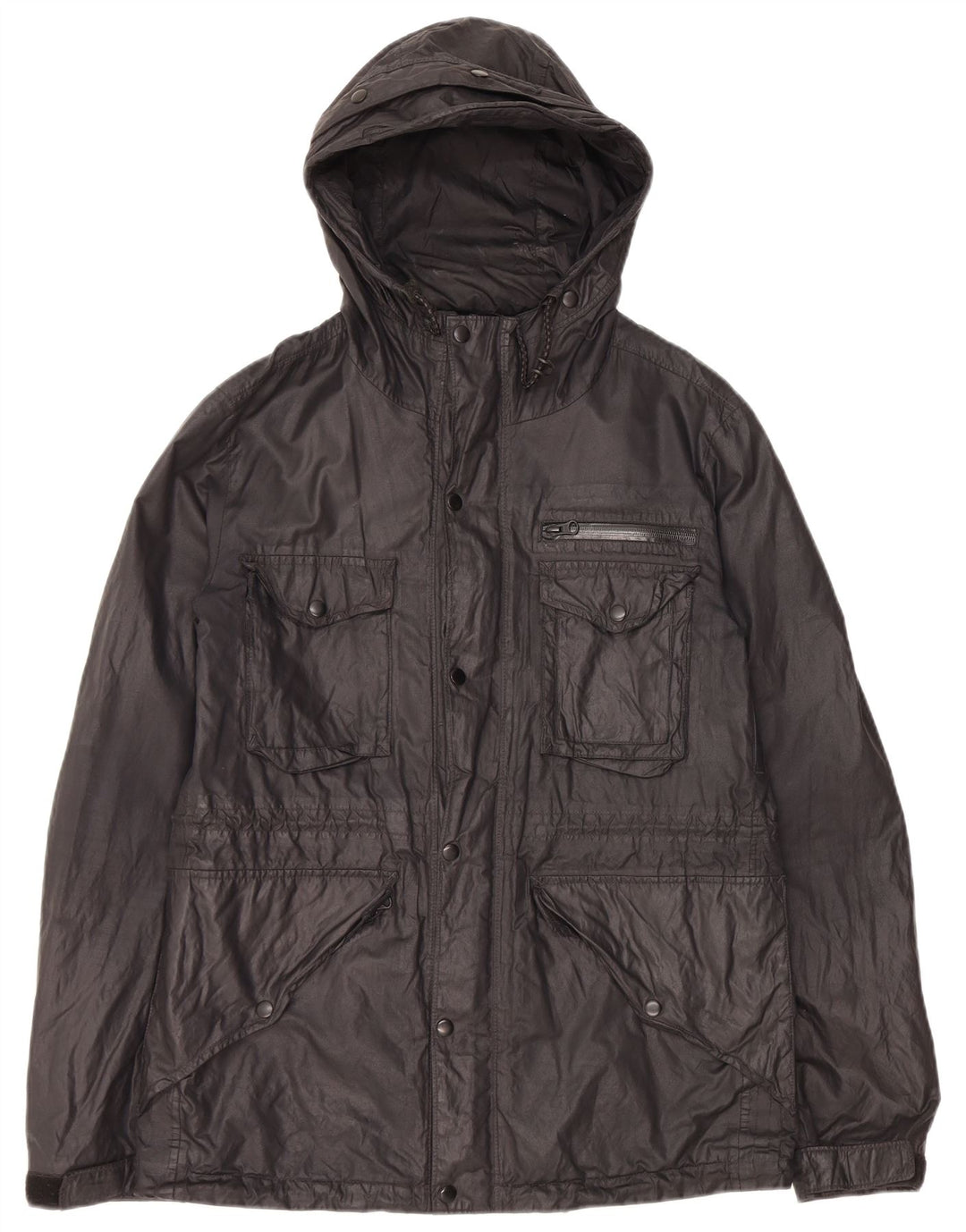 Jaqueta utilitária masculina com capuz ALL SAINTS UK 38 média preta