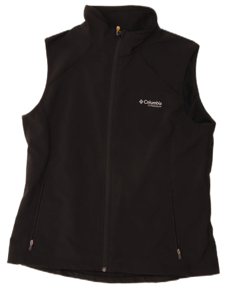 COLUMBIA Womens Interchange Tracksuit Top Jacket UK 16 Grande Preto
