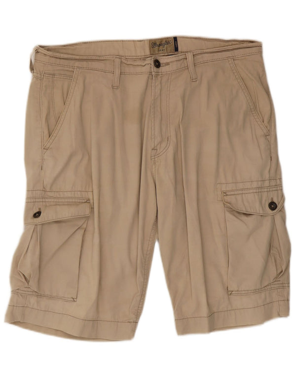 Shorts cargo masculino Wrangler W36 grande algodão bege